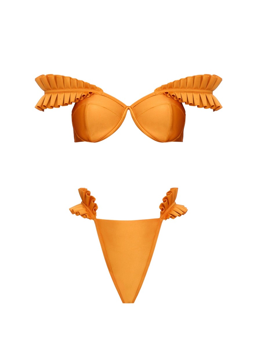 Swimwear | Andrea Iyamah Mulan Bikini-Sunset Gold