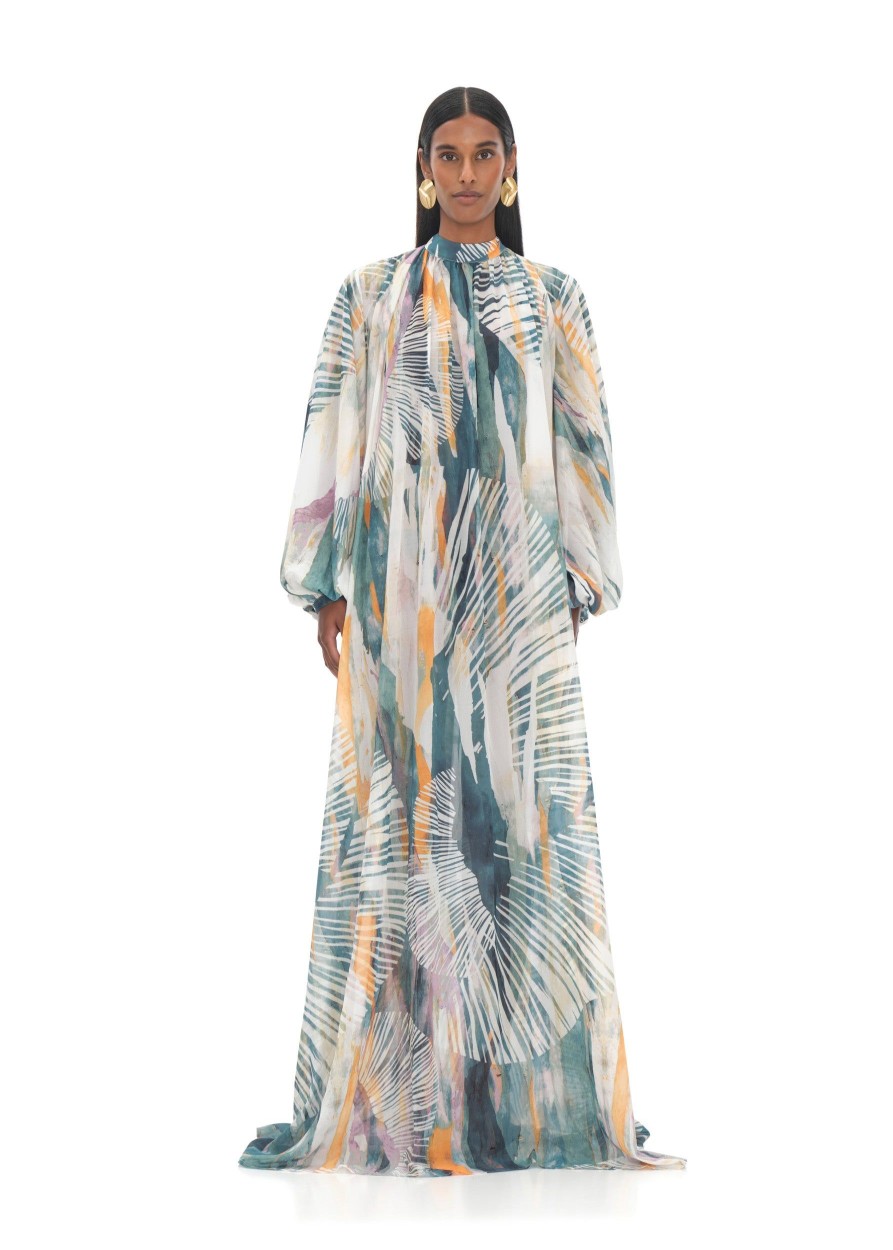 Resortwear | Andrea Iyamah Sade Cover-Up Abstract Bark Dress