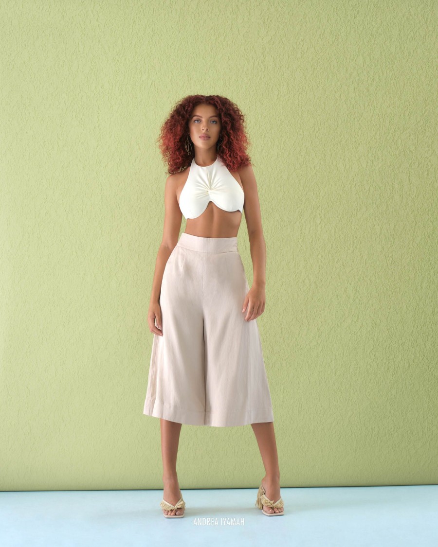 Pants | Andrea Iyamah Mos Culotte-Chalk