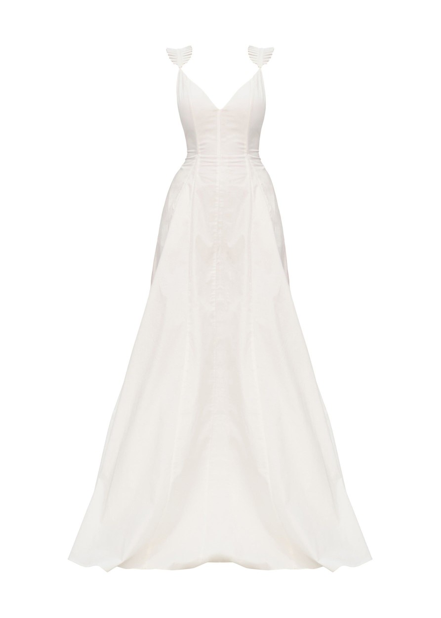 Dresses | Andrea Iyamah Vola Maxi Dress-Ivory