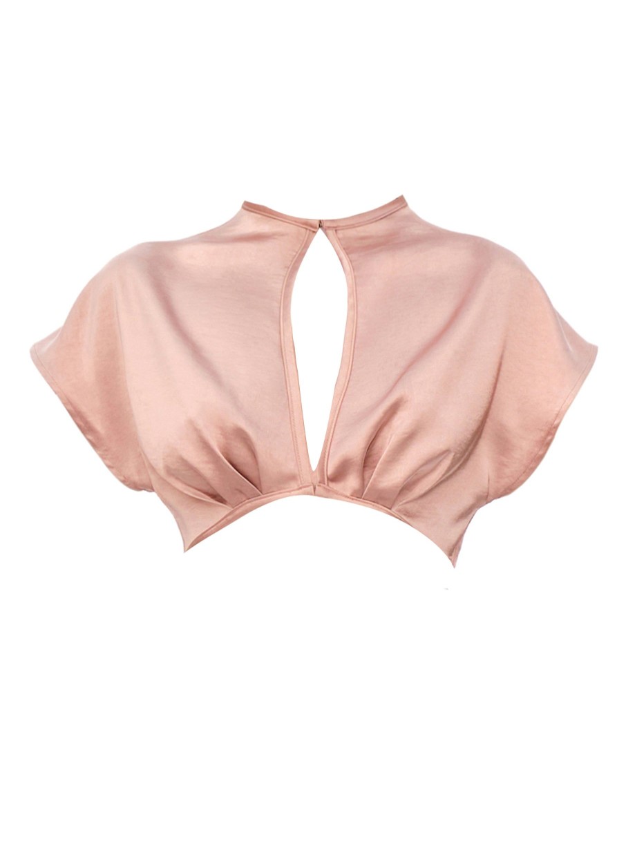 Tops | Andrea Iyamah Hami Crop Top-Pearl Pink