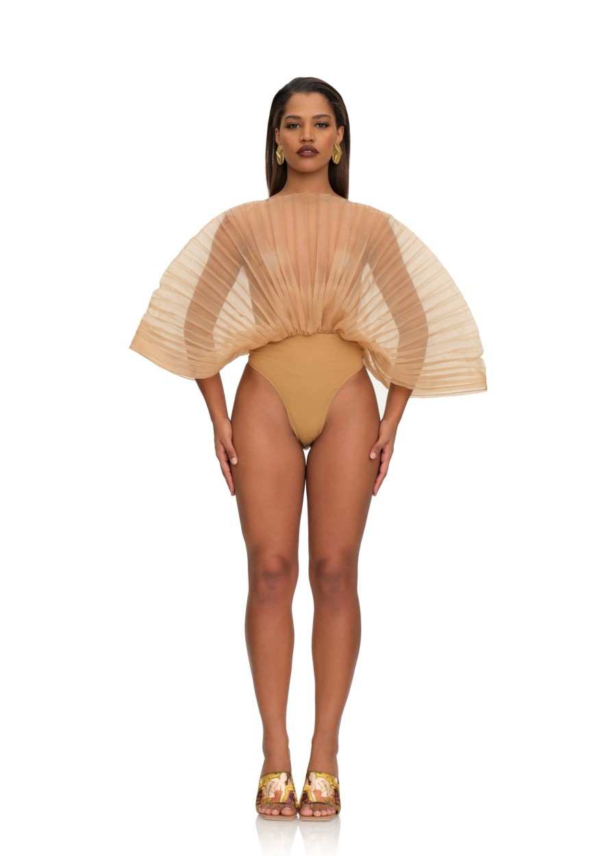 Tops | Andrea Iyamah Sombra Bodysuit-Dust