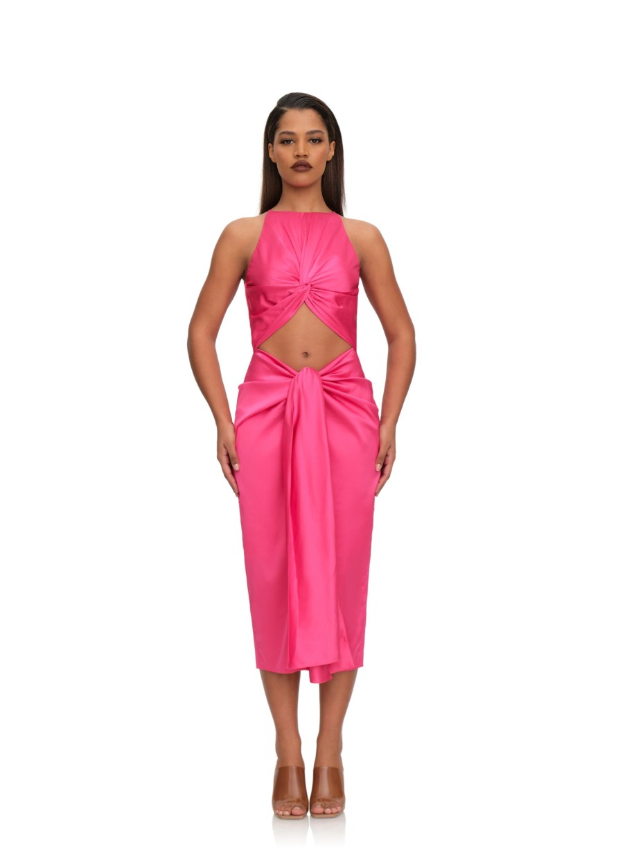 Dresses | Andrea Iyamah Reni Midi Dress-Ruby