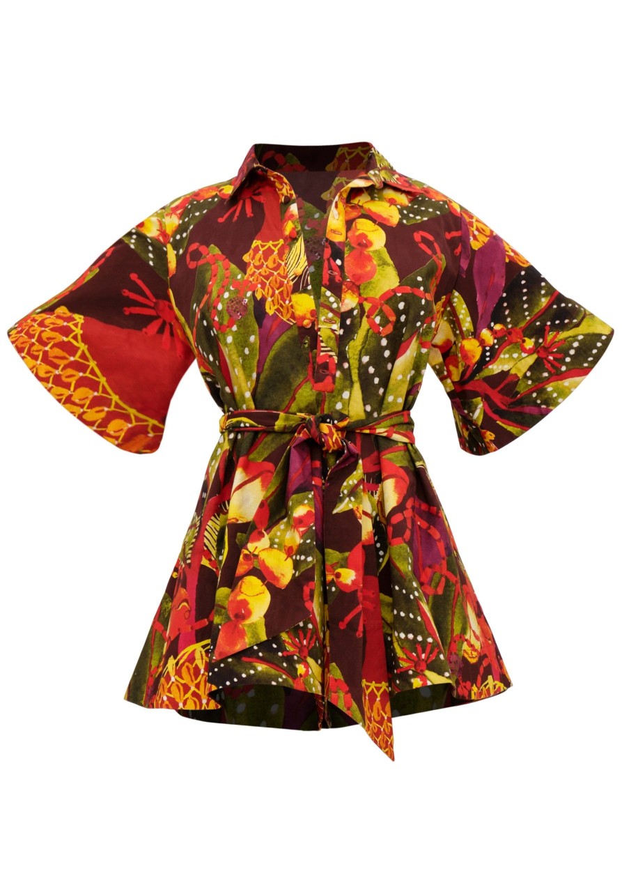 Jumpsuits | Andrea Iyamah Shanti Romper-Kola Print