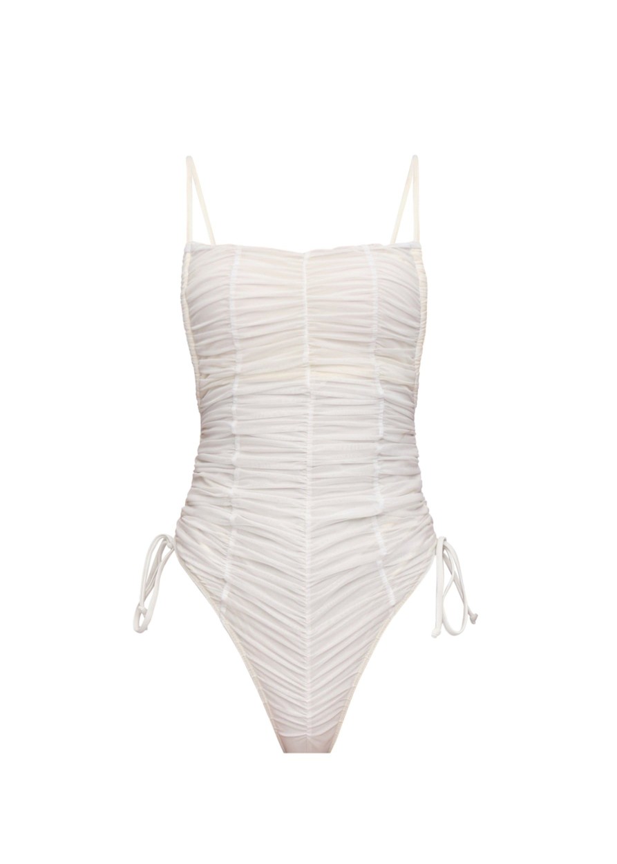 Resortwear | Andrea Iyamah Reco One Piece Swimsuit-Limestone