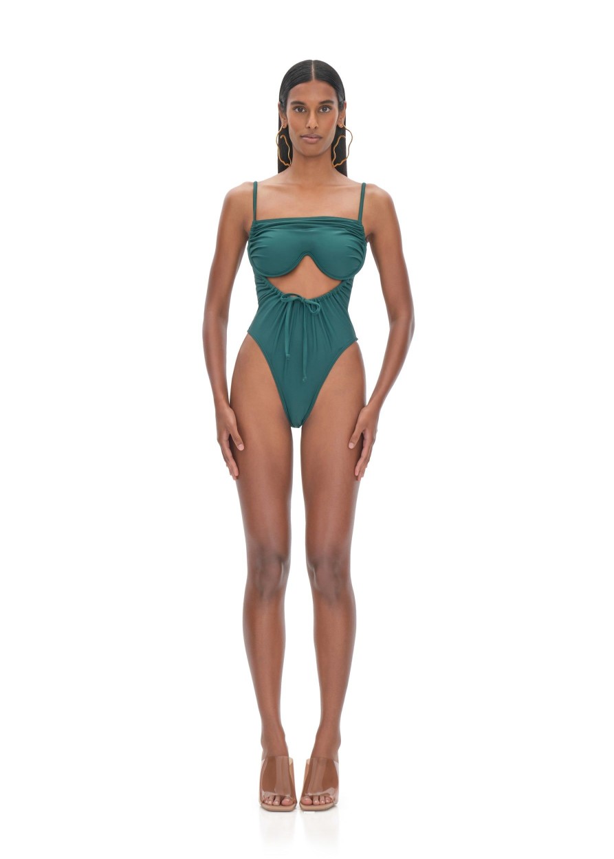 Swimwear | Andrea Iyamah Tiaca Forest Green One Piece Swimsuit