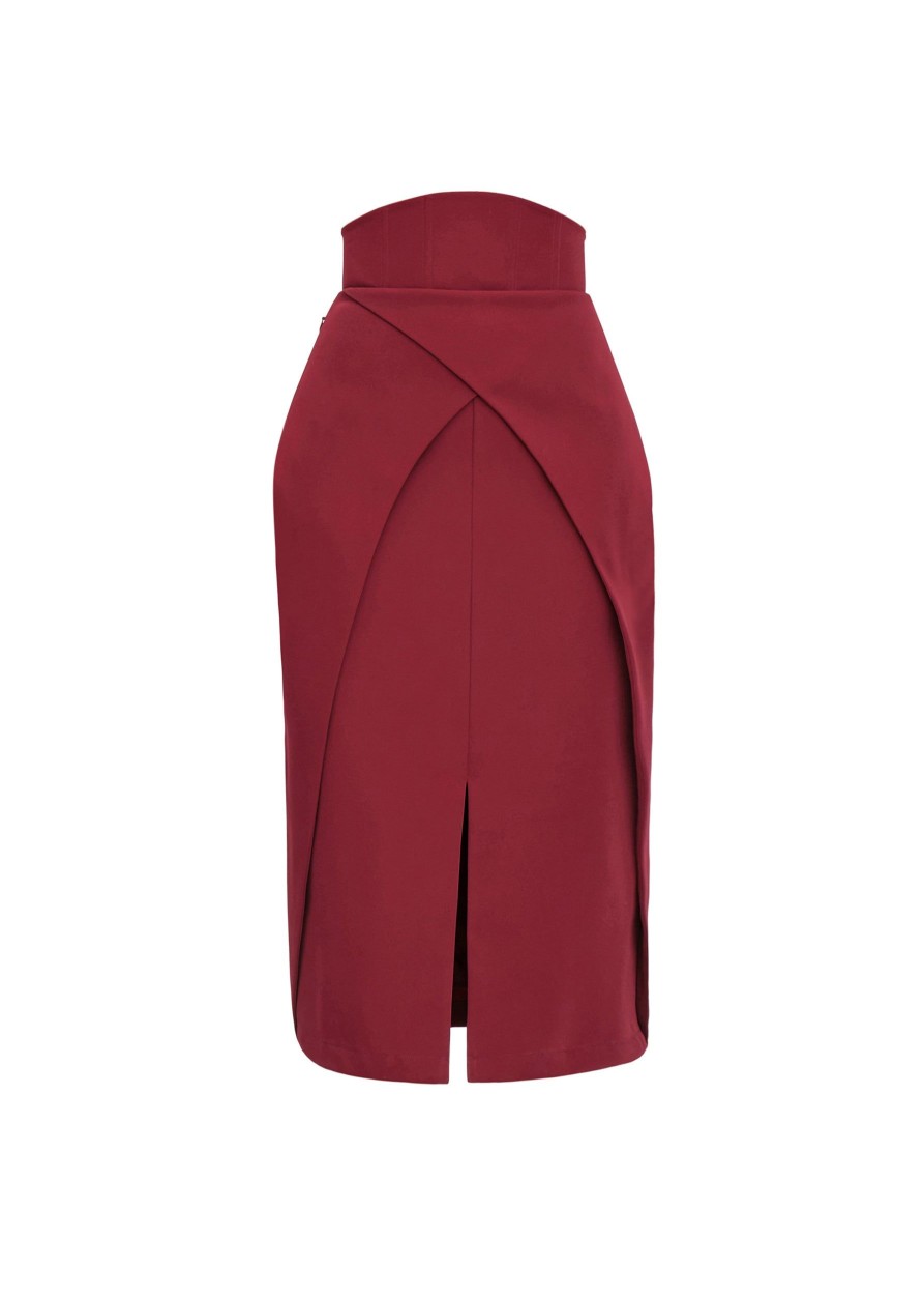 Skirts | Andrea Iyamah Sita Corset Skirt-Plum