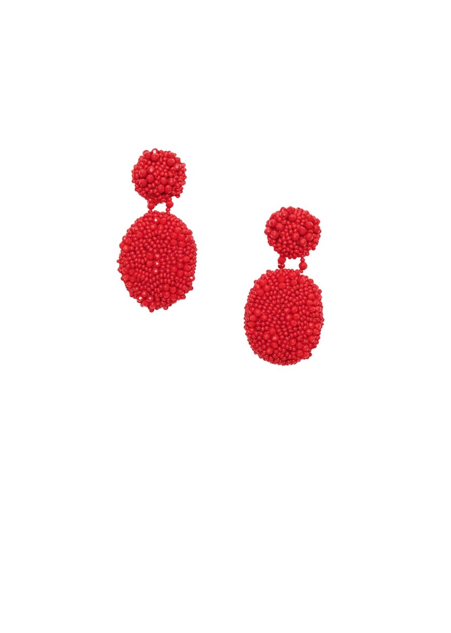 Resortwear | Andrea Iyamah Odi Earring-Crimson