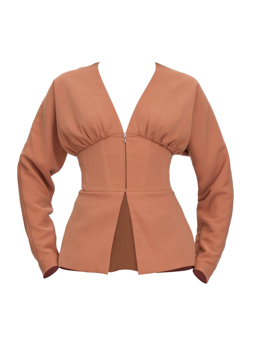 Tops | Andrea Iyamah Gia Corset Blazer-Dust