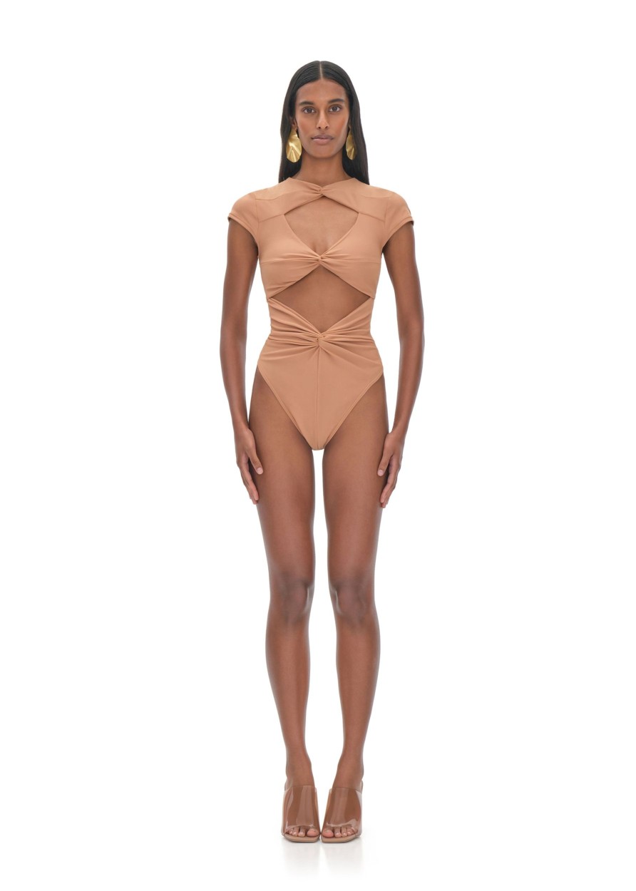 Swimwear | Andrea Iyamah Aluna Nude One Piece Swimsuit