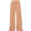 Pants | Andrea Iyamah Linea Toffee Pleated Pants