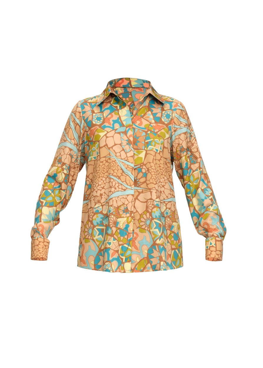 Tops | Andrea Iyamah Vana Shirt-Ilia Ii Print