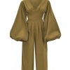 Jumpsuits | Andrea Iyamah Nia Culotte Olive Jumpsuit