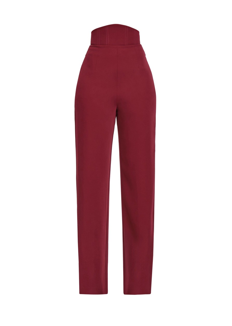 Pants | Andrea Iyamah Sita Corset Pants-Plum