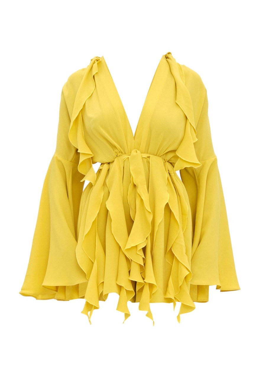 Jumpsuits | Andrea Iyamah Tari Romper-Lemon