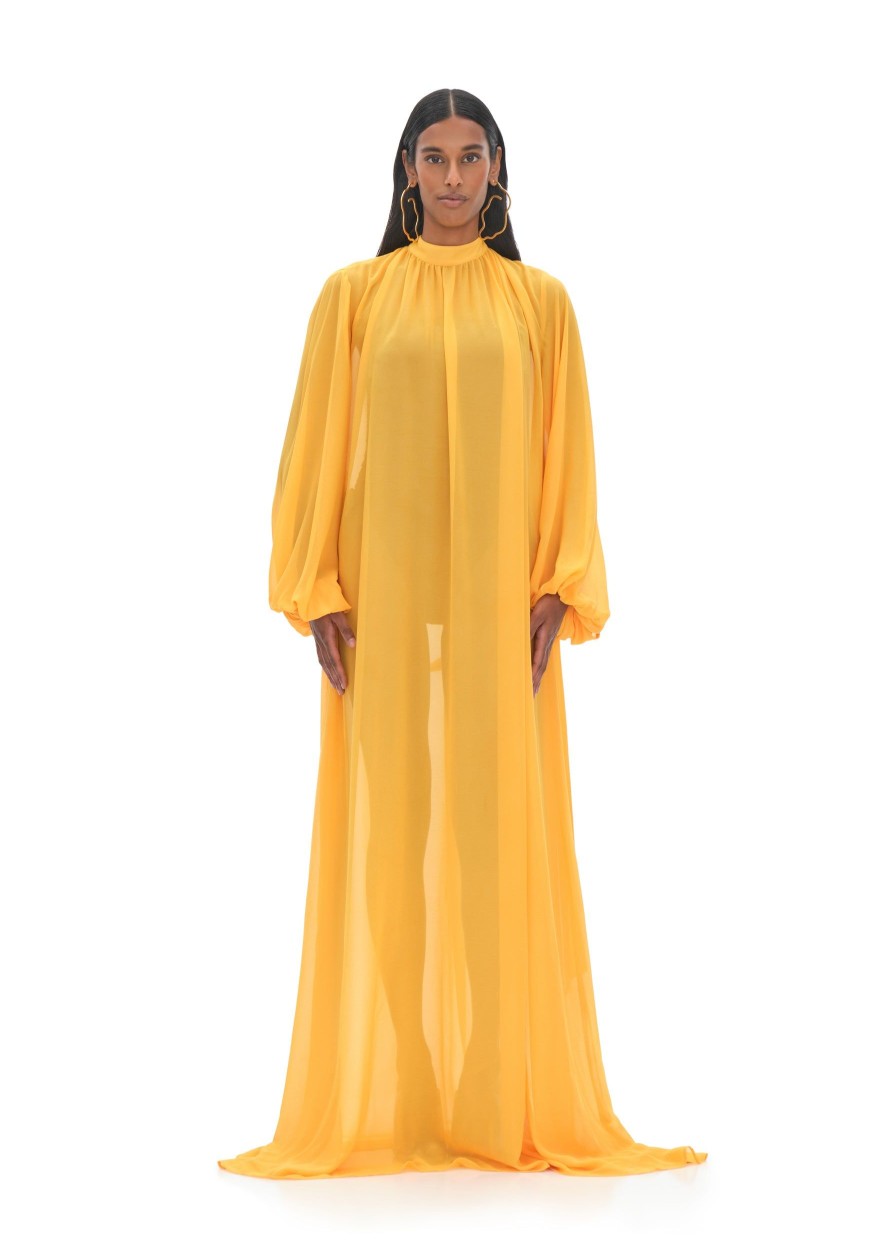 Resortwear | Andrea Iyamah Sade Cover-Up Marigold Dress