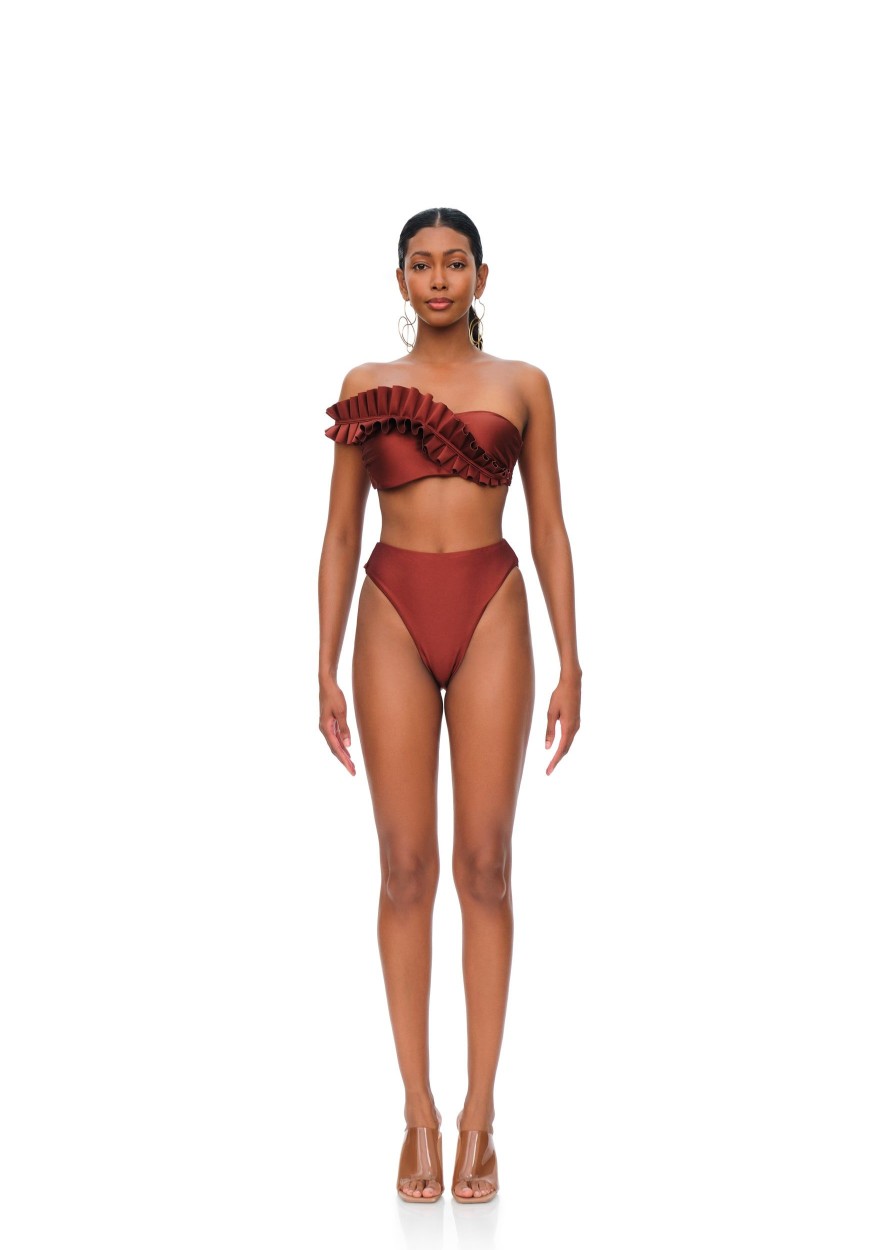 Swimwear | Andrea Iyamah Liva Bikini-Chocolate