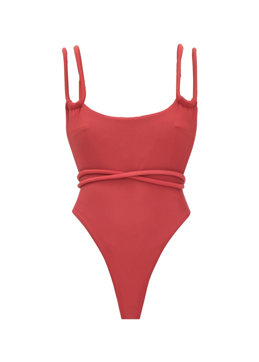 Swimwear | Andrea Iyamah Lima Red One Piece Swimsuit