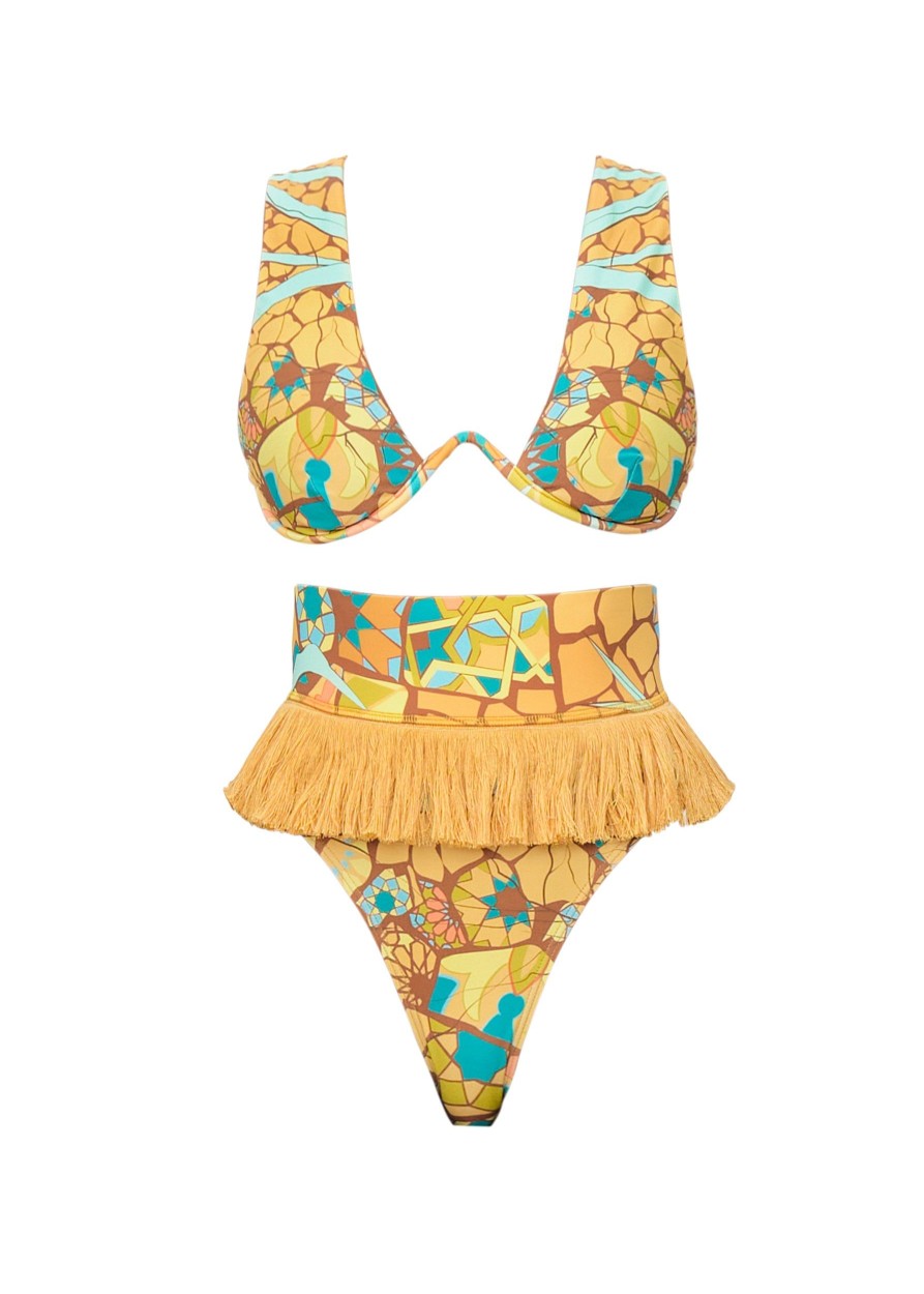 Resortwear | Andrea Iyamah Lasa Bikini-Ilia Ii Print