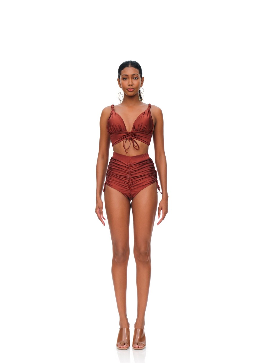 Resortwear | Andrea Iyamah Karo Bikini-Chocolate