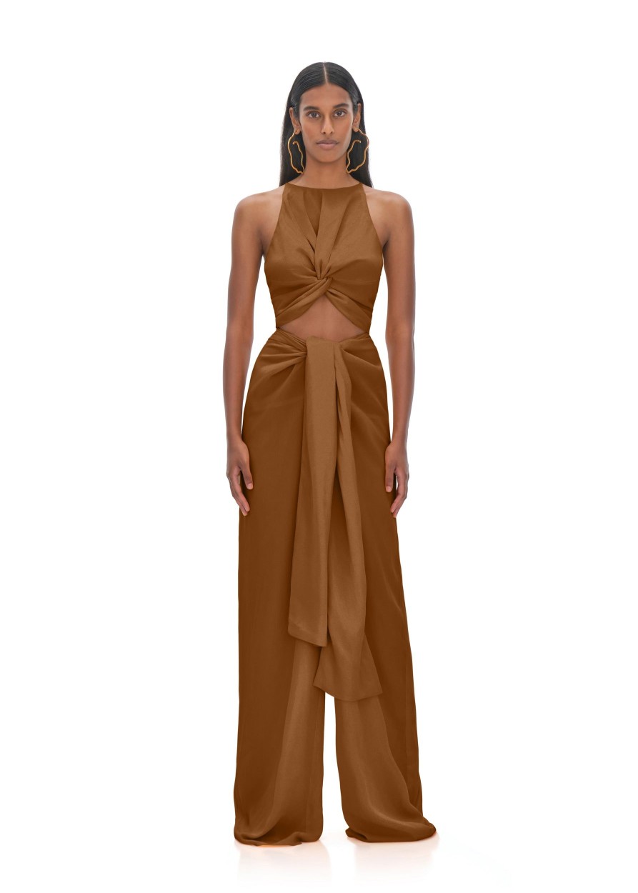 Jumpsuits | Andrea Iyamah Aminata Brass Jumpsuit