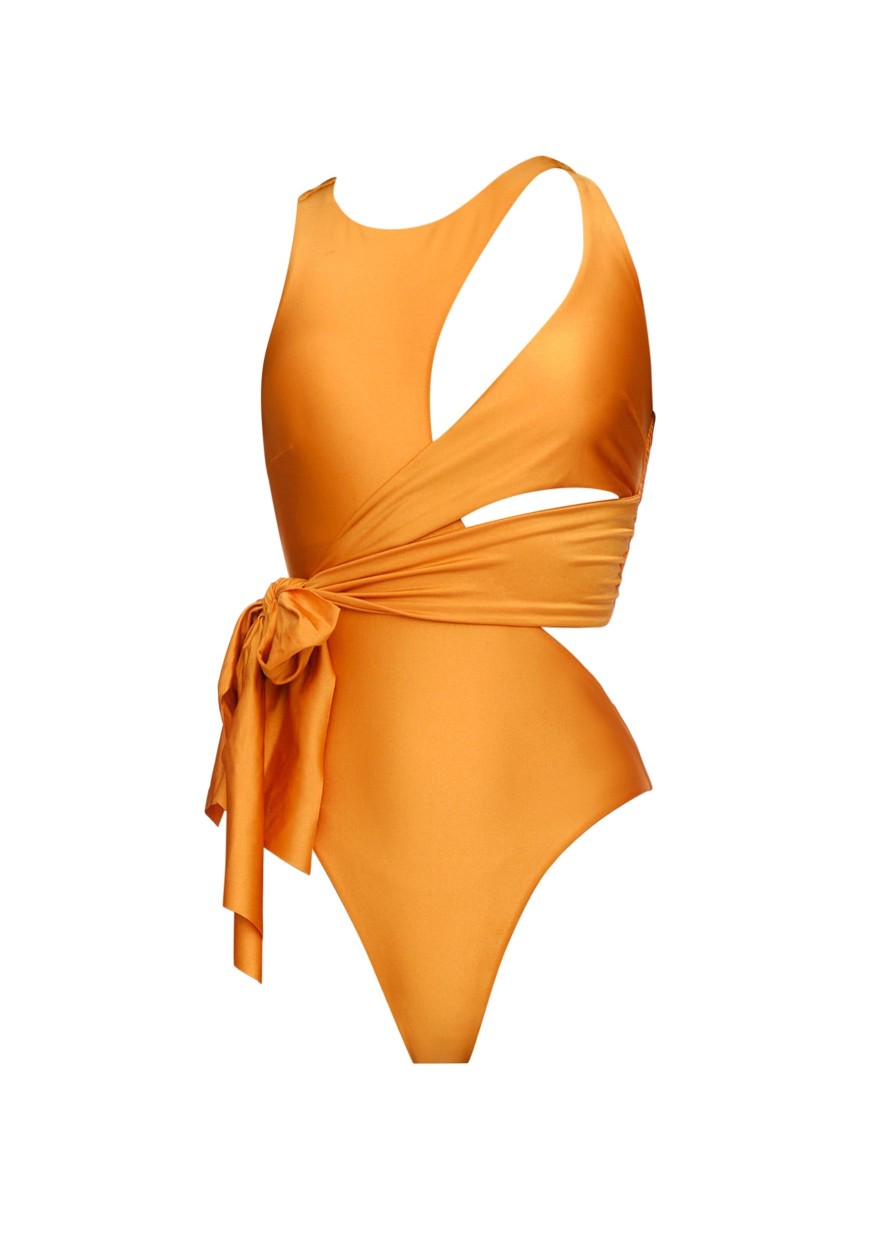 Resortwear | Andrea Iyamah Lada One Piece Swimsuit-Sunset Gold