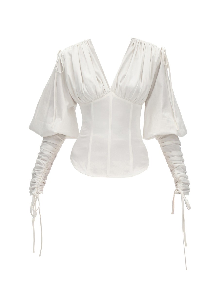 Tops | Andrea Iyamah Tula White Corset Top