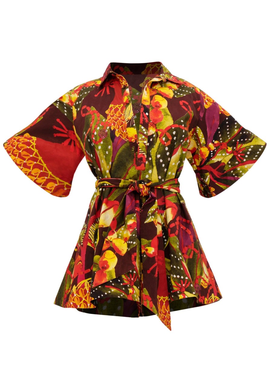 Resortwear | Andrea Iyamah Shanti Romper-Kola Print