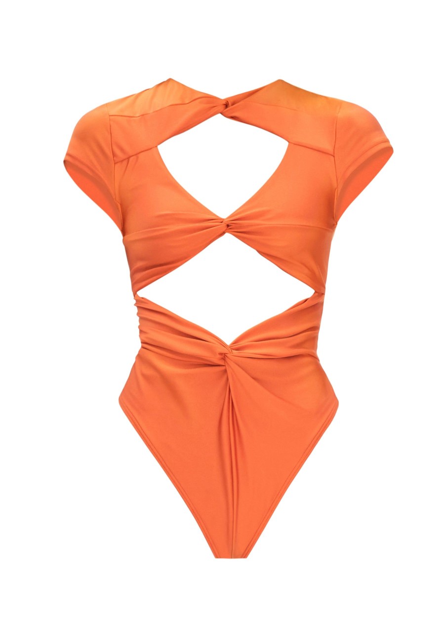 Swimwear | Andrea Iyamah Aluna Orange One Piece Swimsuit