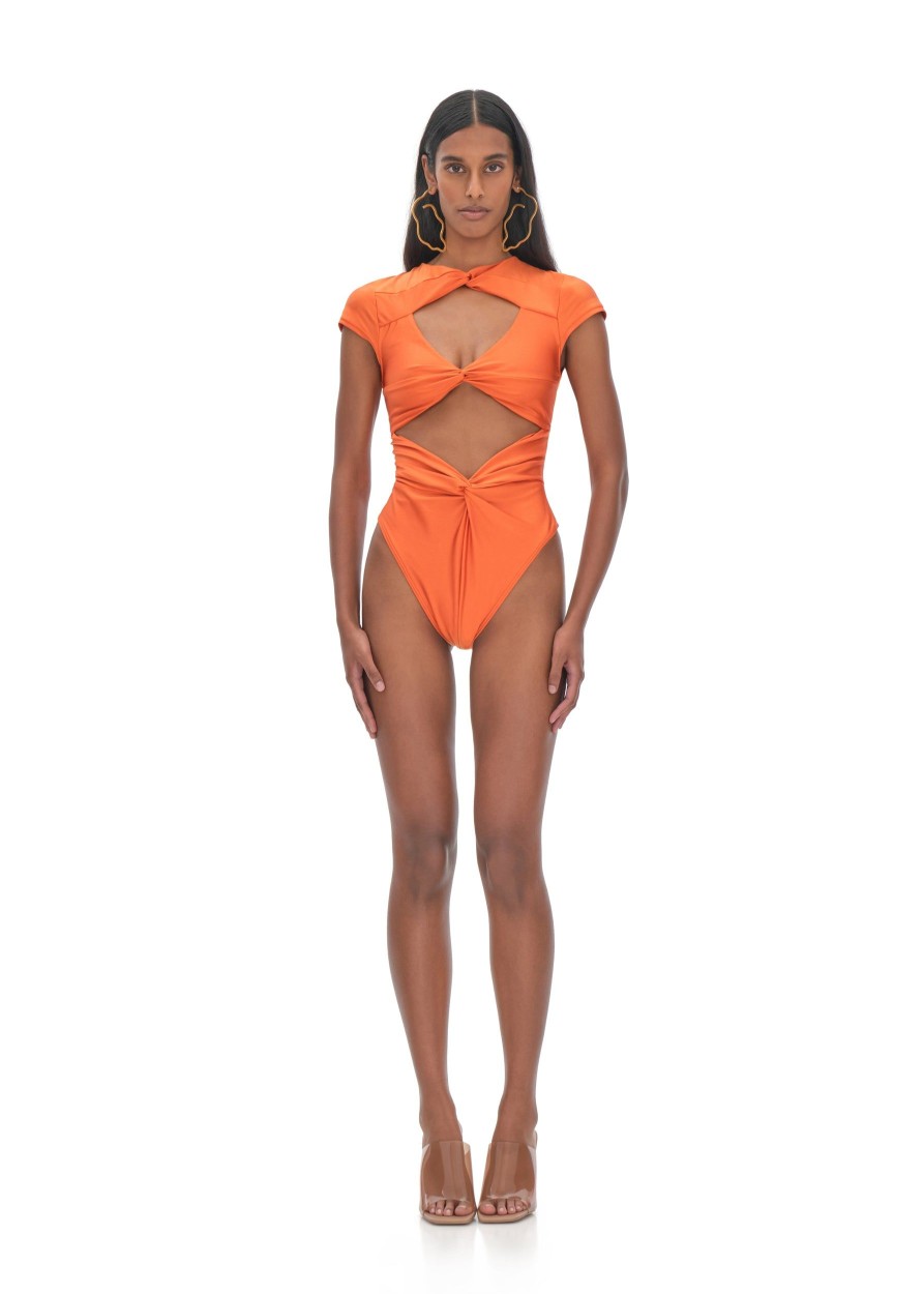 Swimwear | Andrea Iyamah Aluna Orange One Piece Swimsuit