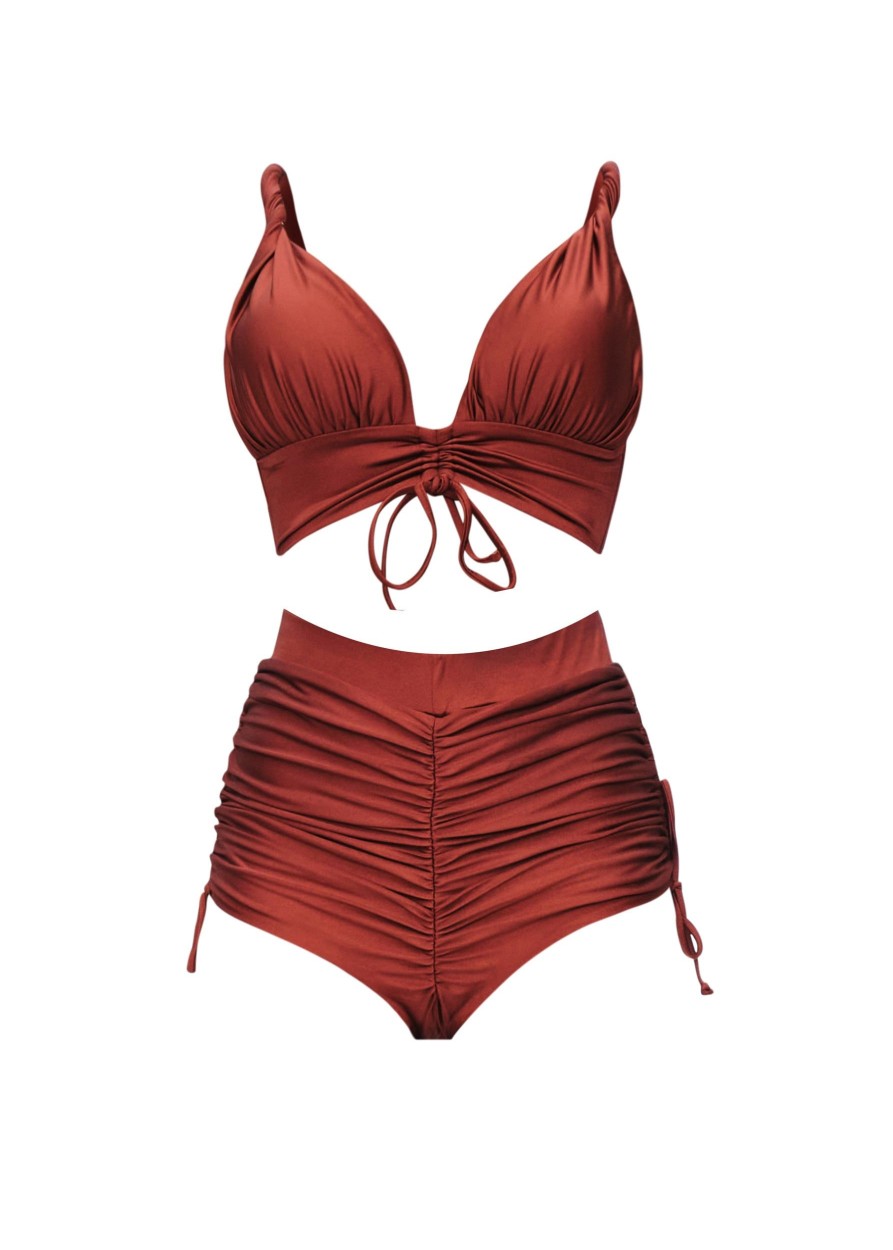 Swimwear | Andrea Iyamah Karo Bikini-Chocolate