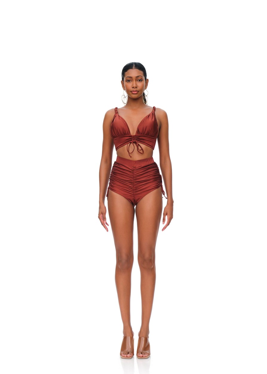 Swimwear | Andrea Iyamah Karo Bikini-Chocolate