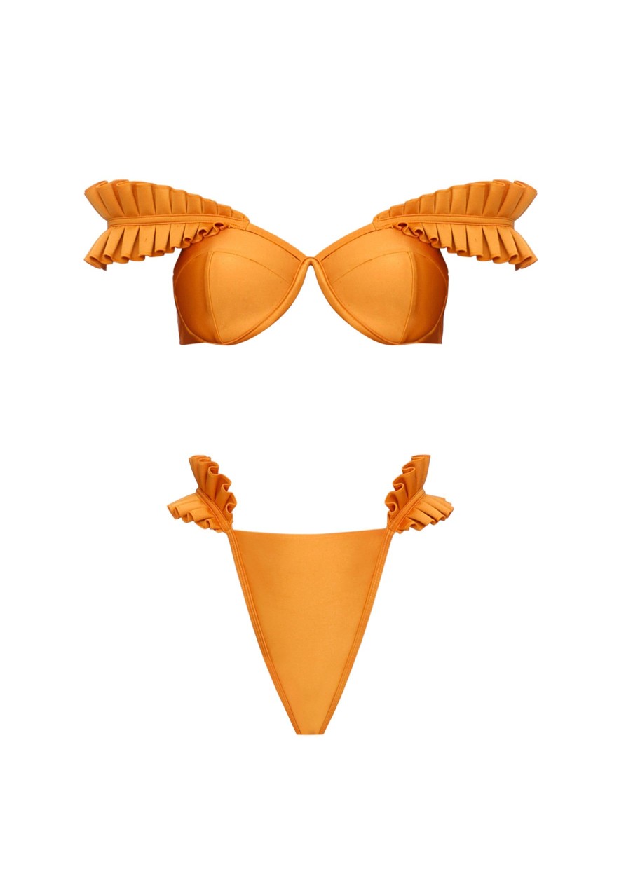 Resortwear | Andrea Iyamah Mulan Bikini-Sunset Gold