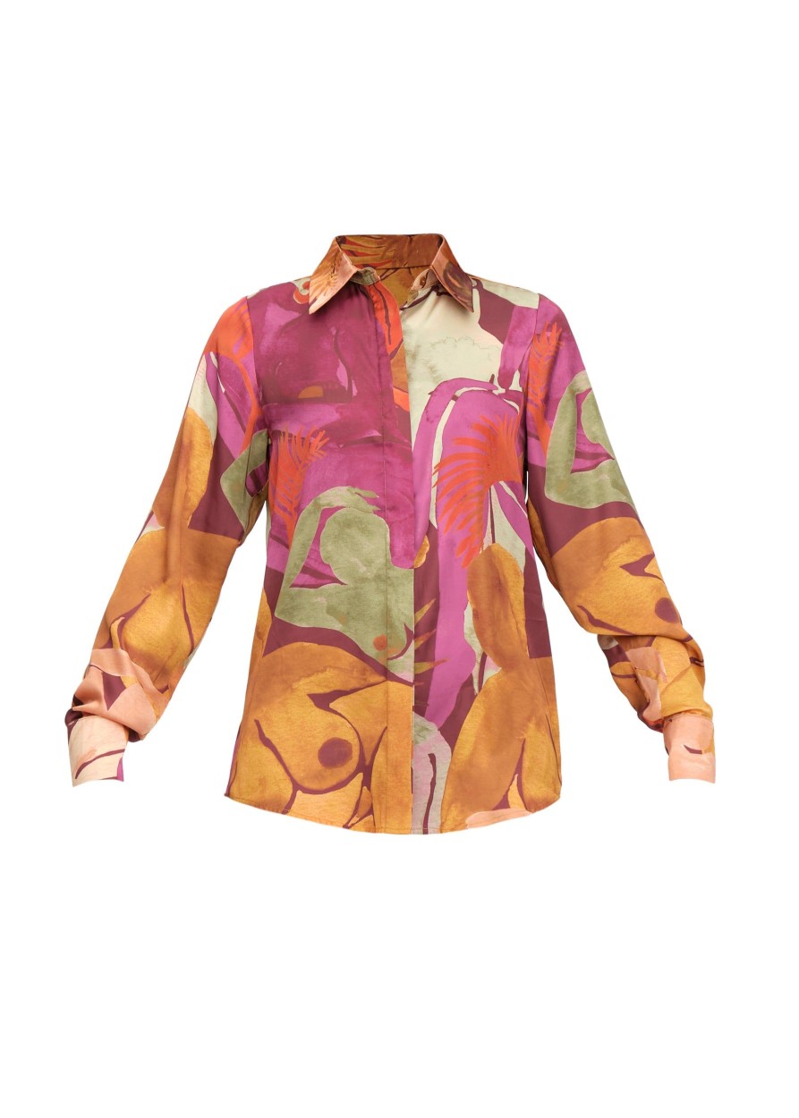 Tops | Andrea Iyamah Vana Shirt-Eve Print