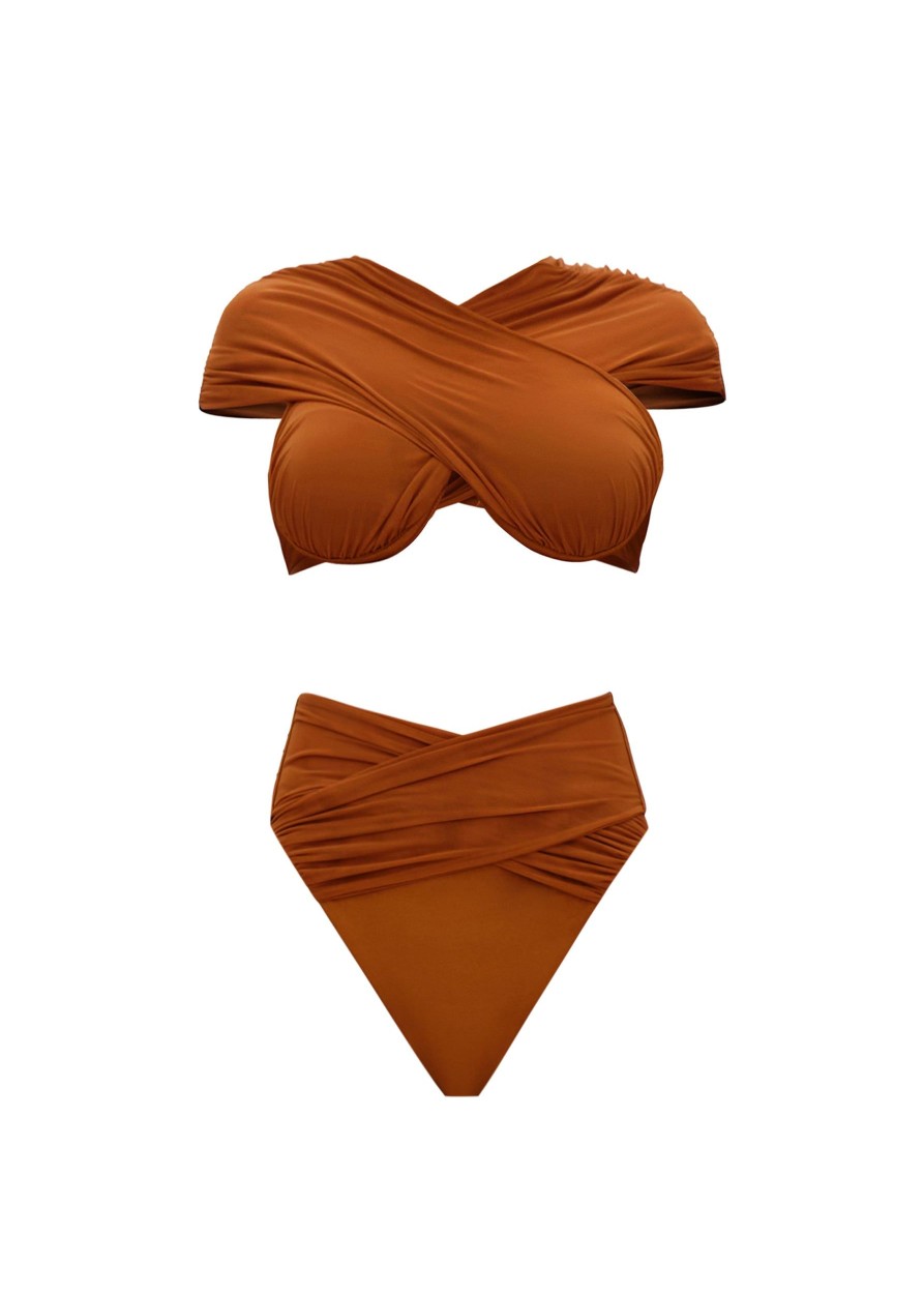 Resortwear | Andrea Iyamah Ubu Bikini-Sand