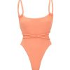 Swimwear | Andrea Iyamah Lima Peach One Piece Swimsuit