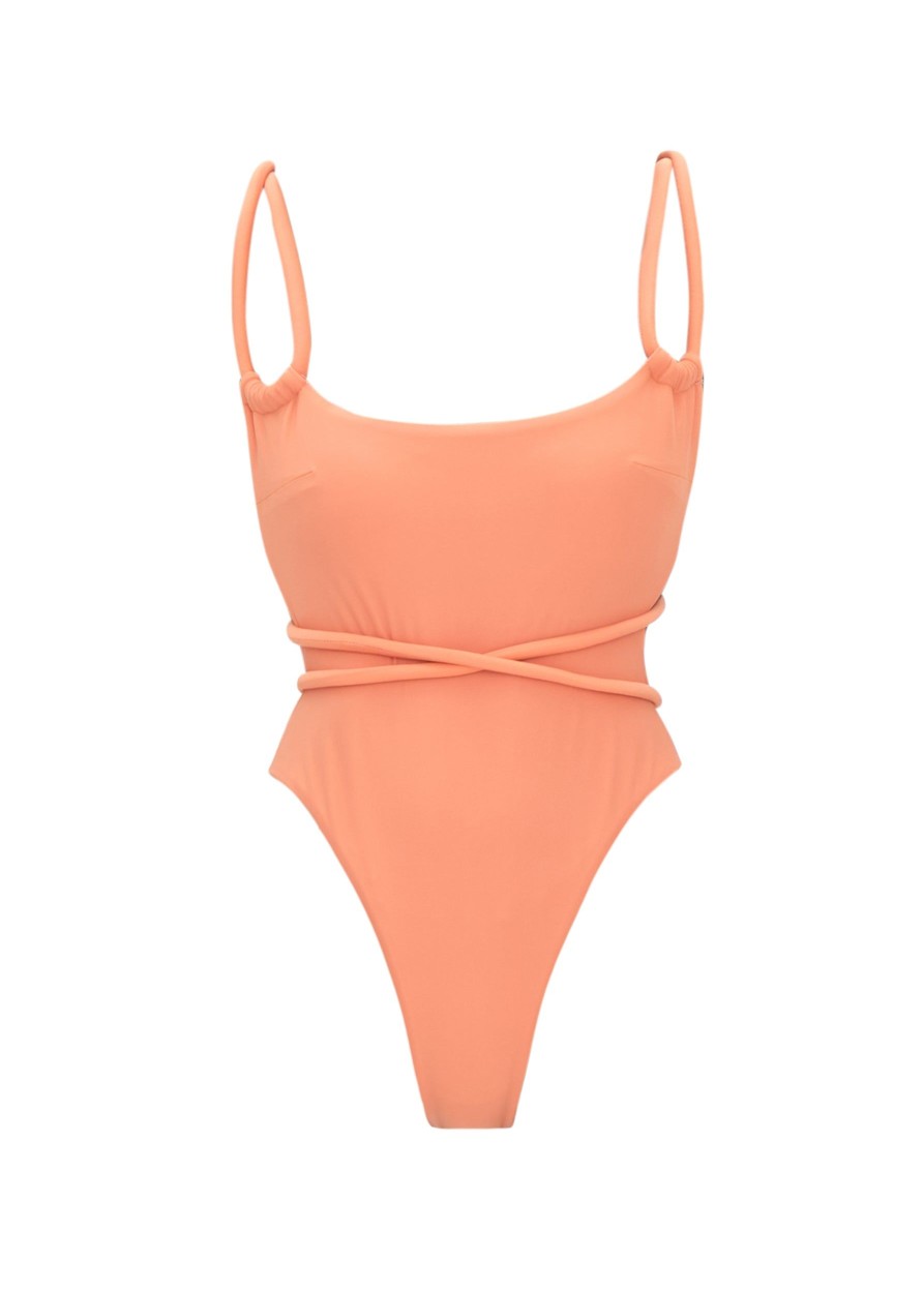 Swimwear | Andrea Iyamah Lima Peach One Piece Swimsuit